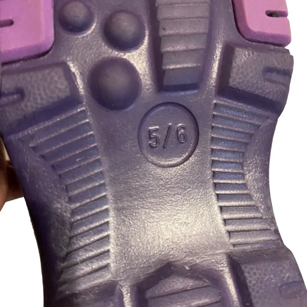 Cherokee Toddler Girl Purple Plaid Thermolite Adjustable Winter Snow Boots‎ 5/6